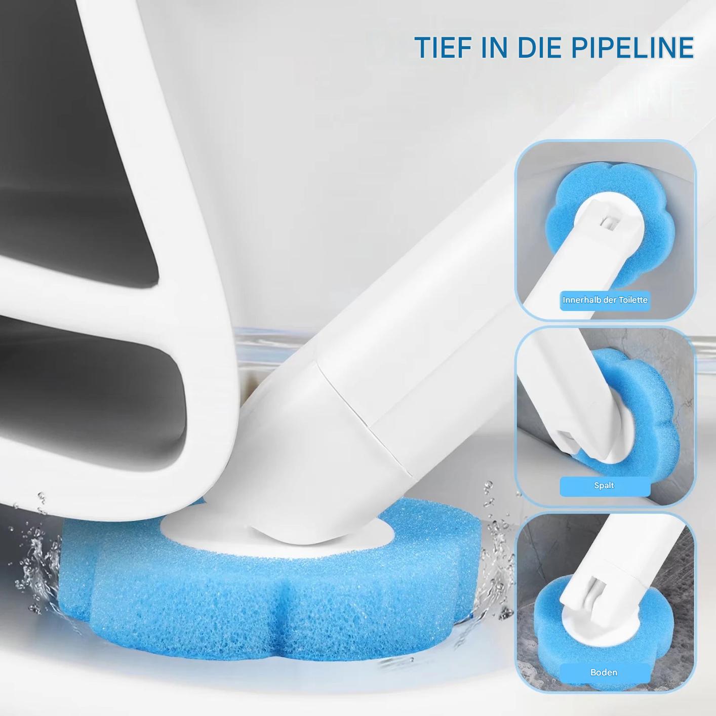 Toilettenbürsten-Set mit Einweg-Ersatzköpfen