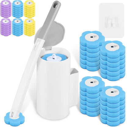 Toilettenbürsten-Set mit Einweg-Ersatzköpfen