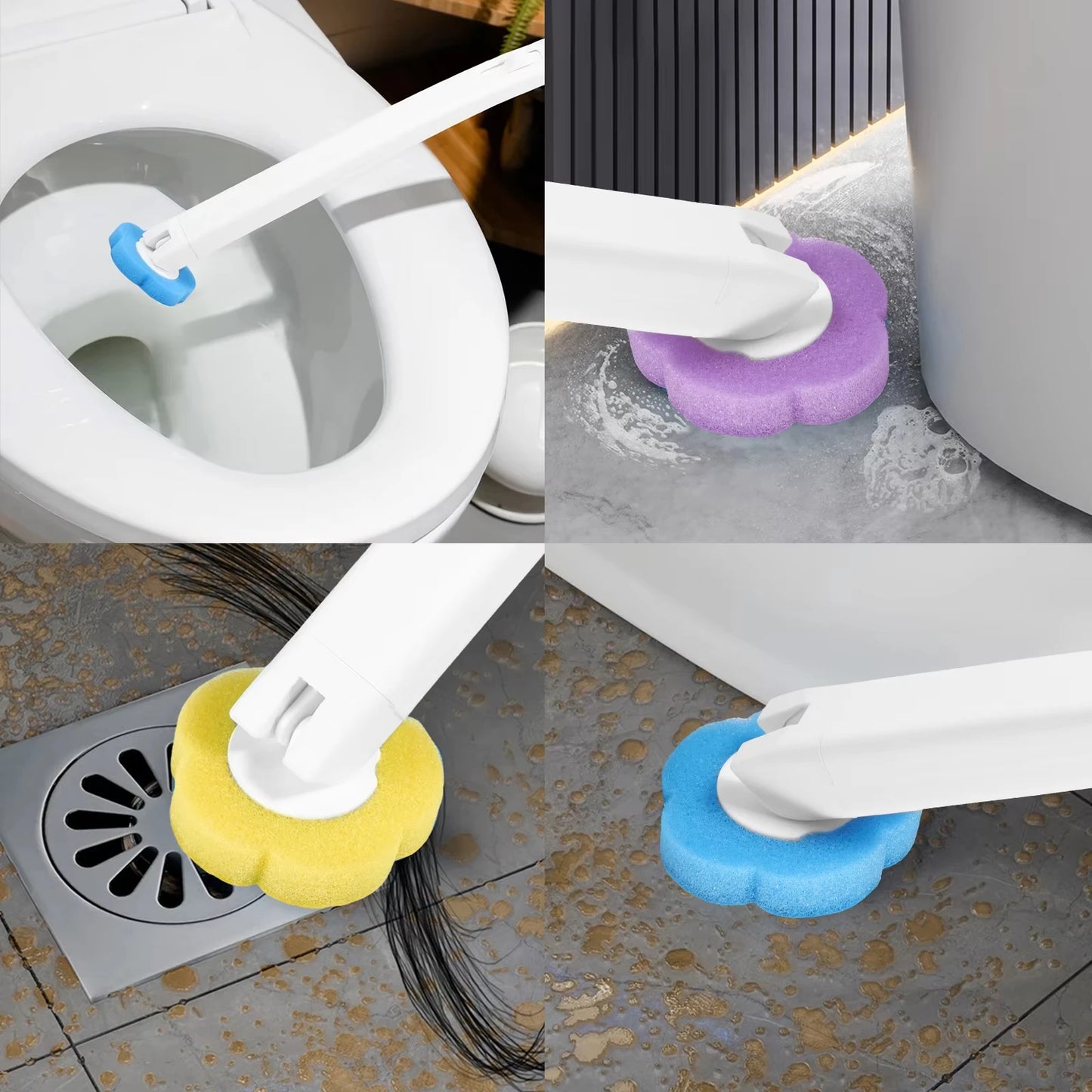 Toilettenbürsten-Set mit Einweg-Ersatzköpfen